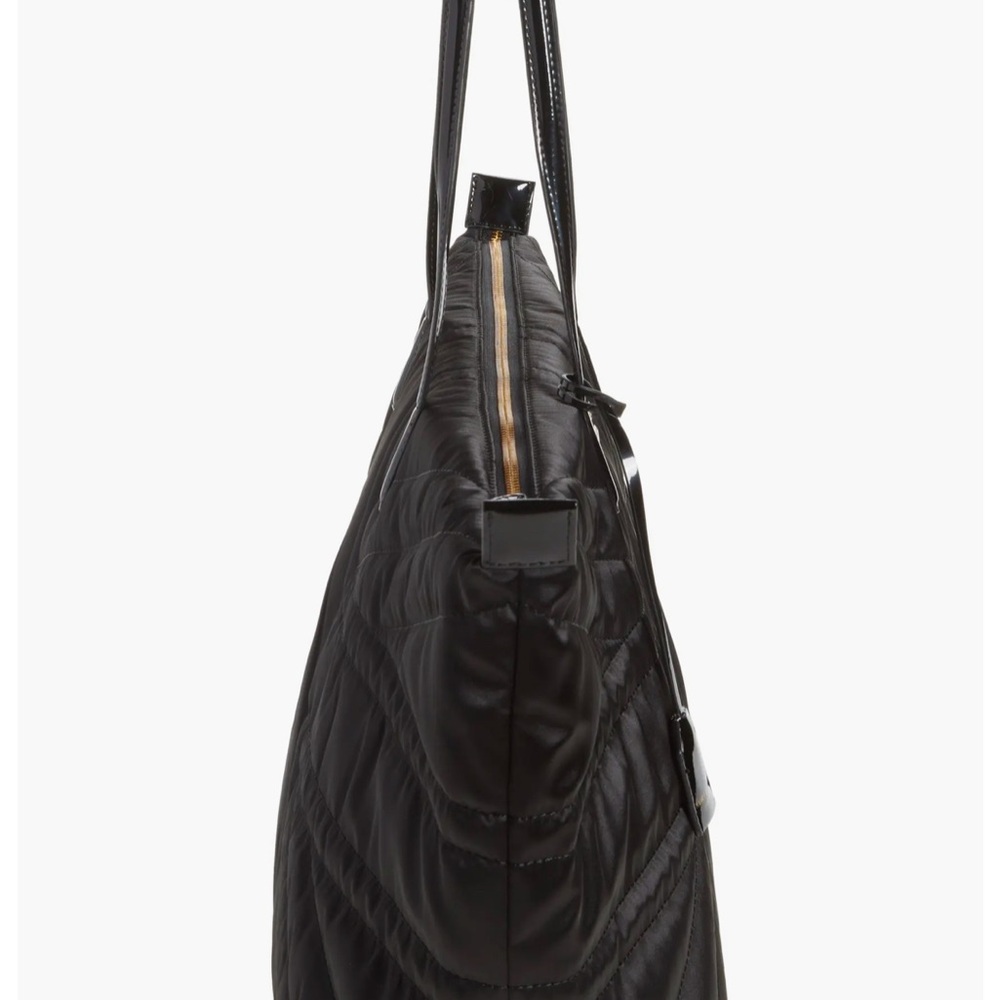 Kurt Geiger Union Jack Large Shopper Shoulder Tote Bag Black Quilted - Picture 4 of 5